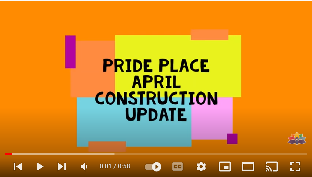 Construction Resumed on Pride Place